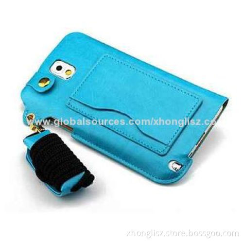 Case for Samsung Note 3, with Colorful Design, Stand and Cards Slot Function